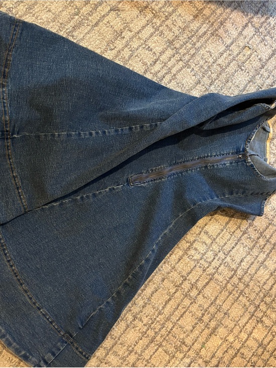 Mustard Seed Dresses & Skirts - Mustard Seed Dark Blue Denim Zip Dress
